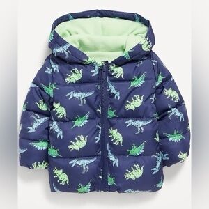 Old Navy Navy Dinosaur Puffer Jacket